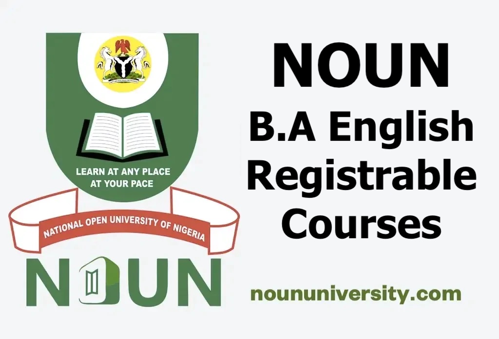 NOUN Registrable Courses for English Department
