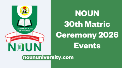 NOUN 30th Matriculation Ceremony 2026 – 25,517 Students, VC's Charge, Faculty Breakdown