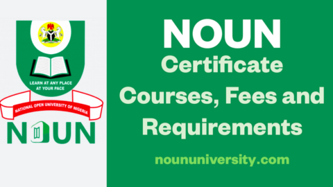 NOUN Certificate Courses, Fees and Requirements